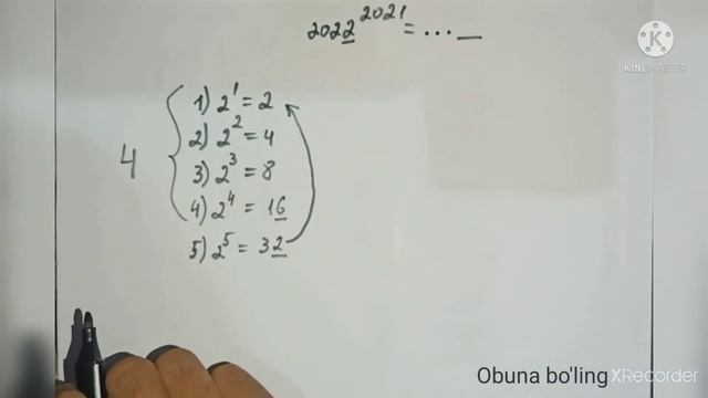 Matematik Bilimni Rivojlantirish.  Sonning Oxirgi Raqamini Topish