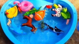 Изучаем морских животных, диких животных, сафари, названия и звуки животных на английском для малыше