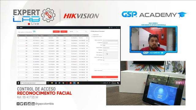 GSP EXPERT LAB . Configuración Control de Acceso Reconocimiento. Facial Hikvision DS-K1T331W смотреть онлайн