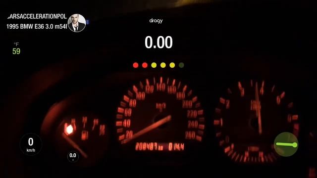 BMW E36 Coupe 330i SWAP Acceleration 0-100km/h смотреть онлайн
