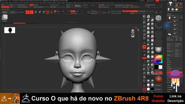 ZModeler Edge Extrude e Re-topologia no ZBrush 2021 - Tutorial ZBrush смотреть онлайн