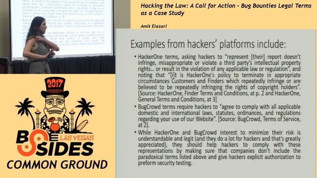 CG - Hacking the Law: A Call for Action – Bug Bounties Legal Terms as a Case Study - Amit Elazari смотреть онлайн