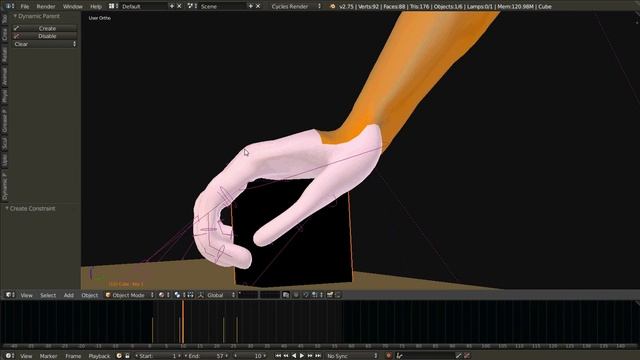 Dynamic Parent tutorial blender смотреть онлайн