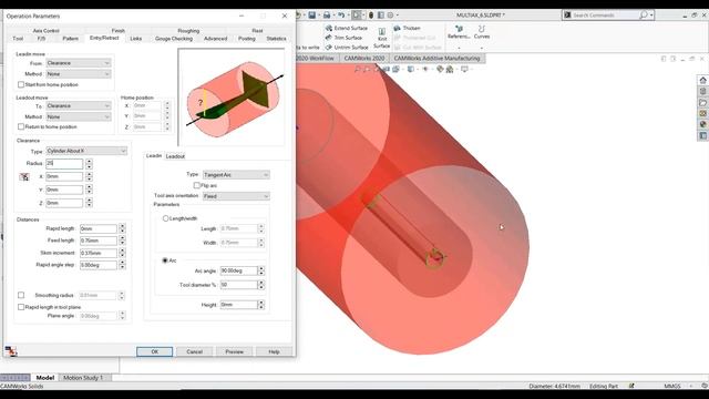 CAMWorks 4 Axis Tutorial-3 Simultaeous Machining Toolpath смотреть онлайн