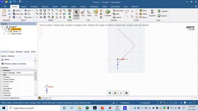 Chapter 2: ANSYS modeling a simple truss system with two bar elements смотреть онлайн