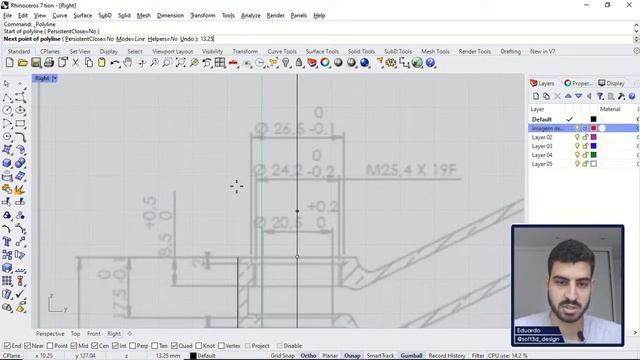 MODELAGEM DE NÍVEL MÉDIO #1 (1/4) - RHINOCEROS 3D смотреть онлайн