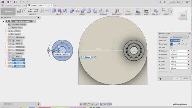 3D Printed Linear Motion: Fusion 360 Tutorial смотреть онлайн
