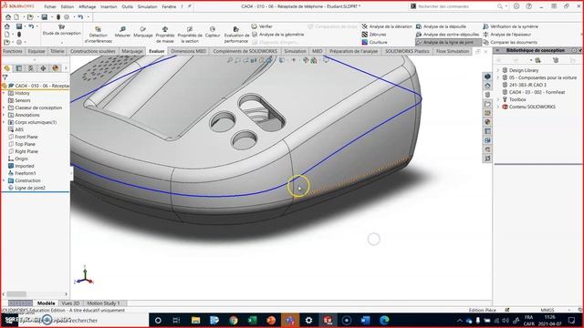 Solidworks - Plastics - Moulage - Fonction Fractionner смотреть онлайн