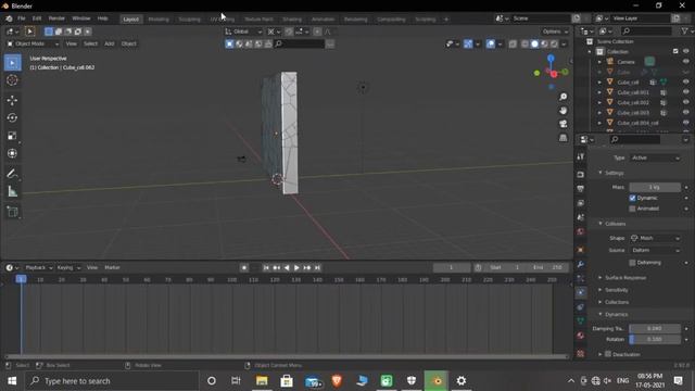 breaking glass in blender| glass breaking simulation in blender смотреть онлайн