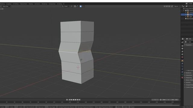 Blender 2.83 - Using Proportional editing and Lining up all Vertices video.. смотреть онлайн