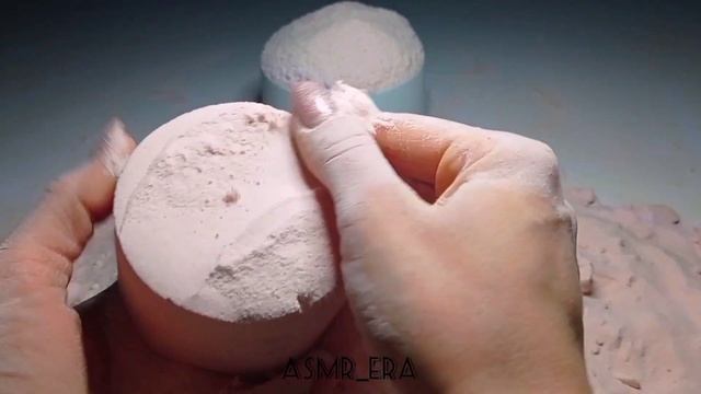 Pink and blue baking soda crunchy forms - relaxing video смотреть онлайн