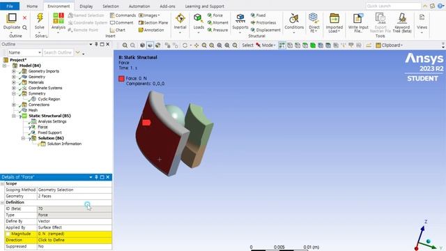 Symmetry Region cyclic region Full view Ansys Mechanical Option 1/6 회전 대칭 해석 смотреть онлайн