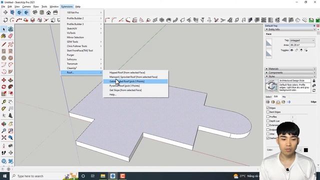 Tạo hình dáng mái Nhật cực nhanh với công cụ 1001bit pro và Roof trong Sketchup смотреть онлайн