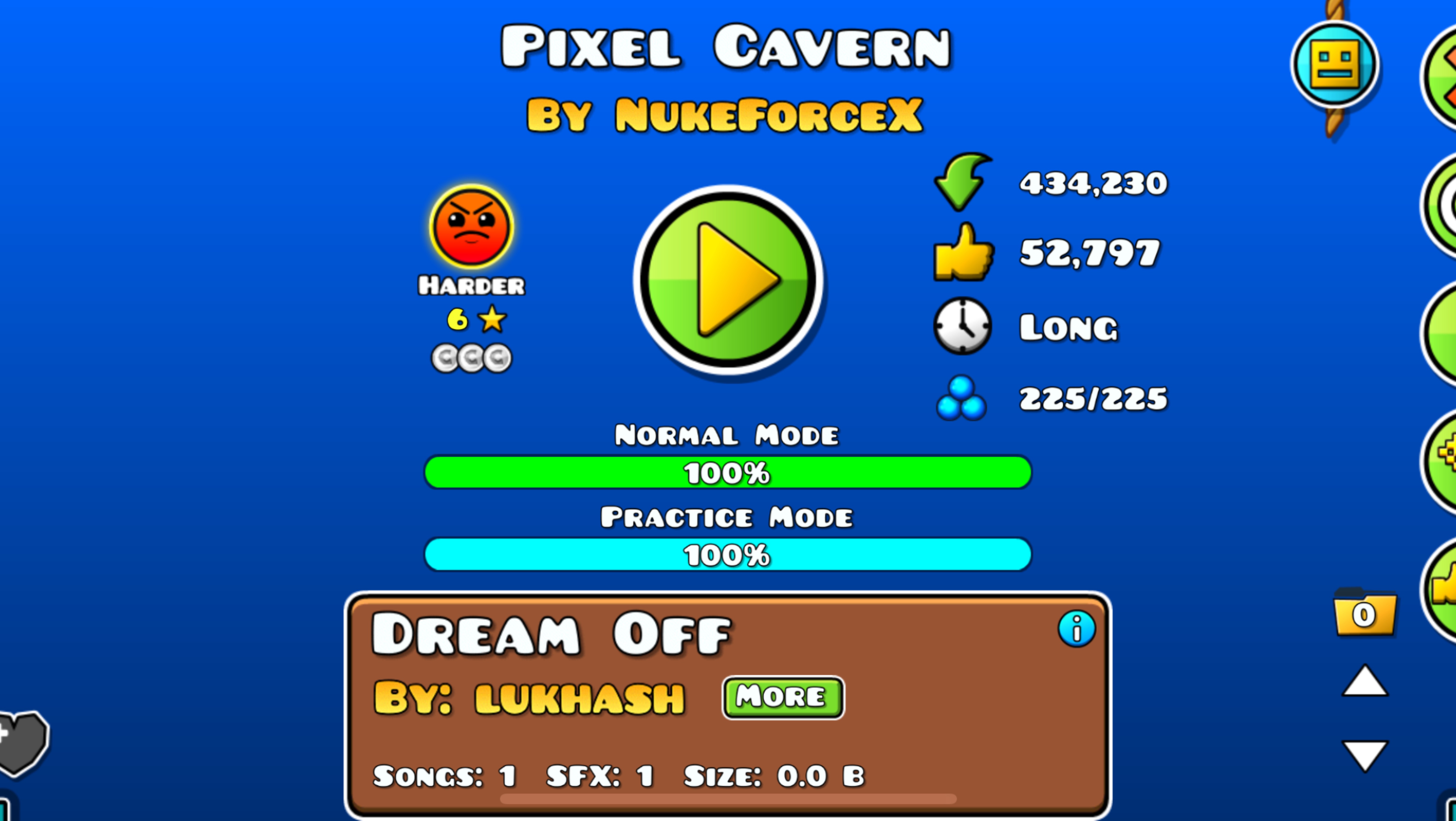 Pixel Cavern by NukeForceX geometry Dash level 💯% All coin смотреть онлайн