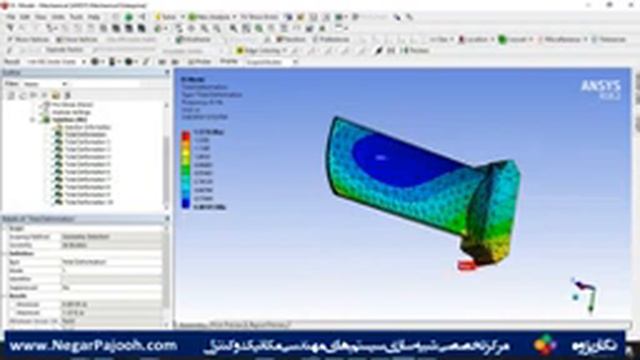 modal analysis of blade turbine in ANSYS آنالیز مودال یک پره توربین با انسیس смотреть онлайн