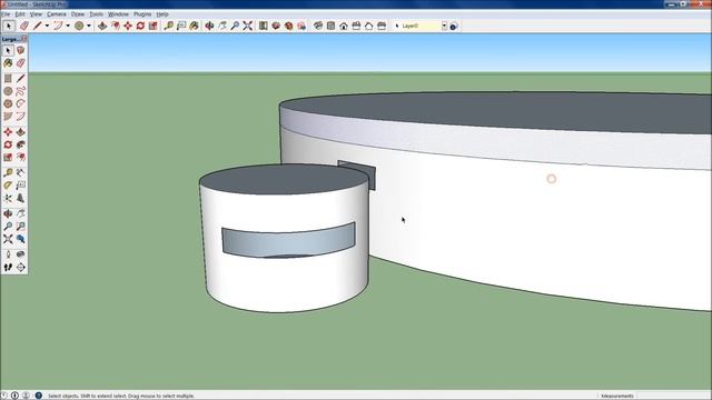 SketchUp Tutorial - 8 - Draw a Line on a Curved Surface смотреть онлайн