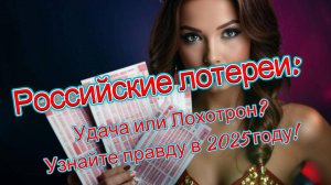 Российские лотереи: Удача или Лохотрон? Узнайте правду в 2025 году!