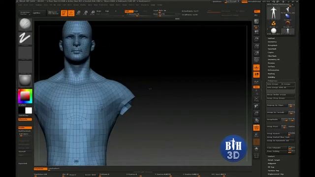 지브러쉬 강좌(ZBrush movie) : 3-3. 폴리그룹(poly group) смотреть онлайн