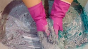 Soft Scrub, Baking Soda and Holi Powder 💚 Sponges Squeezing 💜 ASMR