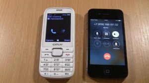 Incoming call & Outgoing call at the Same Time   Explay TV240 +Iphone 4s