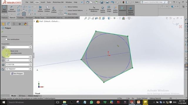 SolidWorks(සිංහලෙන්) - How to use Polygon tool (Lesson #08) | solidworks sinhala смотреть онлайн