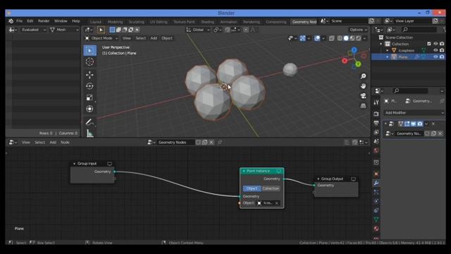 Point scale node | subdivide node | instance object node | Blender geometry nodes tutorial смотреть онлайн