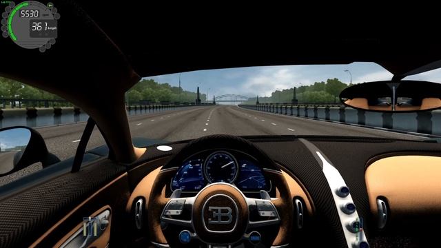 City Car Driving Bugatti Chiron max speed 417km/h #shorts смотреть онлайн