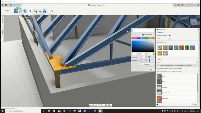 Advance Steel: Rendering in Fusion 360 смотреть онлайн