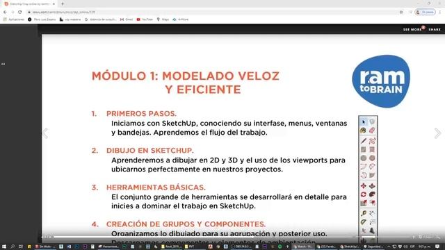 Presentación del Curso de SketchUp online смотреть онлайн