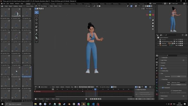 Blender - Sports Illustrations Gym UI KIT (Character UI Kit Library ) смотреть онлайн