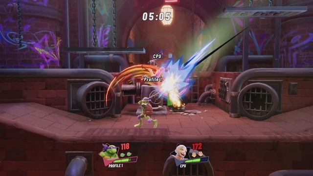 Nickelodeon All-Star Brawl 2 Donatello vs Aang смотреть онлайн