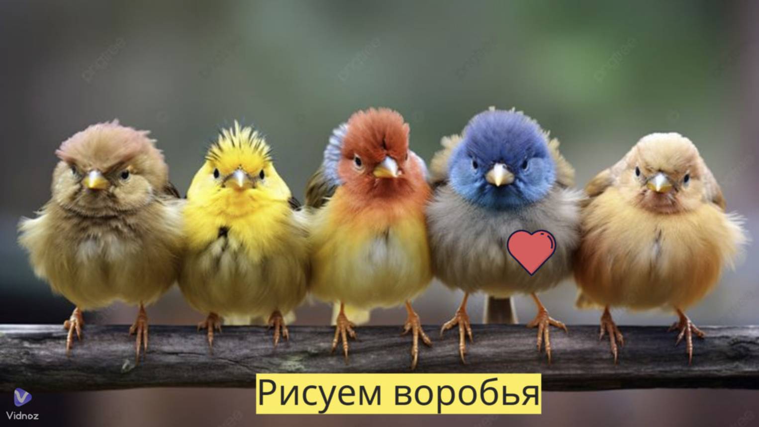 Маленькие художники: Рисуем воробья - Детский образовательный мультфильм смотреть онлайн