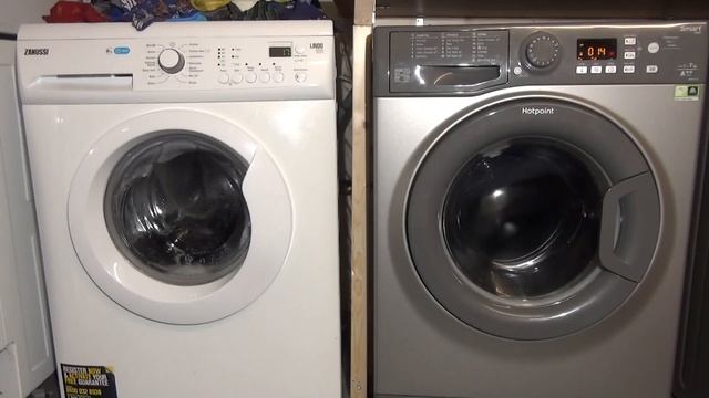Wash Race No.102 : Zanussi 30@30 vs Hotpoint fast wash 30 (30 minute wash) смотреть онлайн