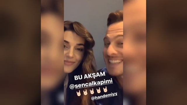 Kerem Bursinle Hande Ercelin setten yeni goruntuleri 19.bolum kamera arkasi Sen Çal Kapimi. смотреть онлайн