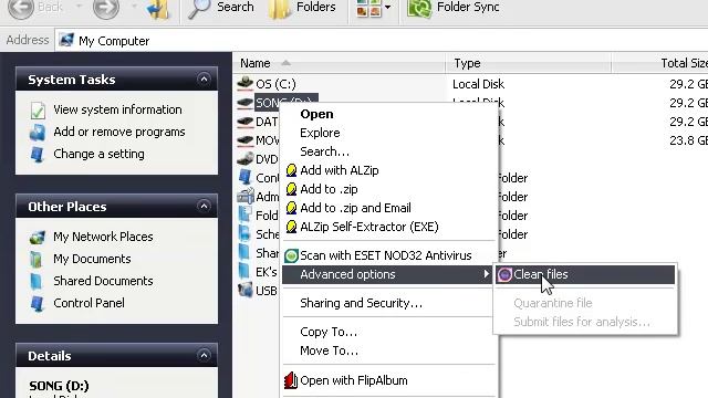 การสแกนไวรัสด้วย Nod32 Antivirus V.4 смотреть онлайн