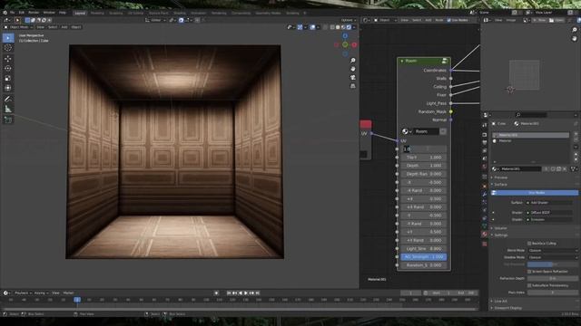 Parallax Occlusion Mapping based Rooms in Blender 3D смотреть онлайн