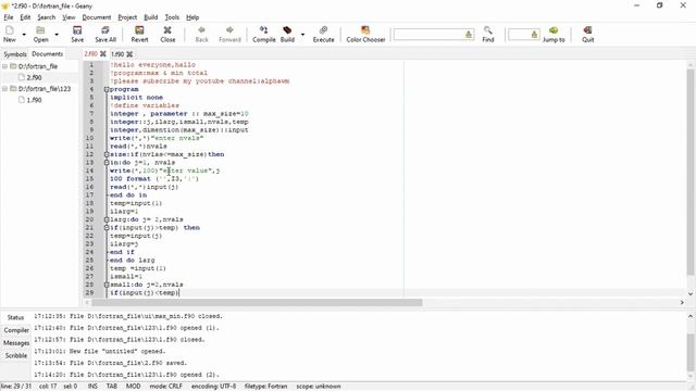 max & min total in fortran смотреть онлайн