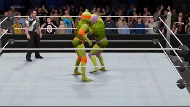 Mikey VS Donatello WWE 2K17 смотреть онлайн