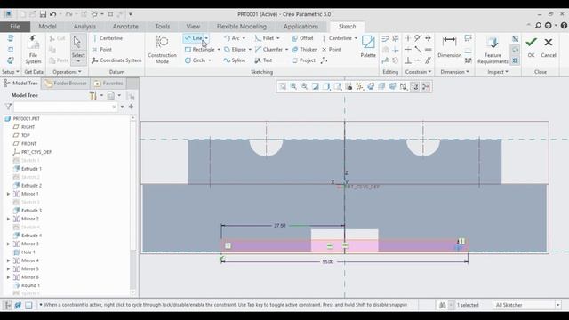 Double Bearing design in CREO 5.0 смотреть онлайн