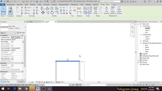 REVIT ARXITEKTURA. 9-DARS. MODIFY (MOVE AND COPY) смотреть онлайн