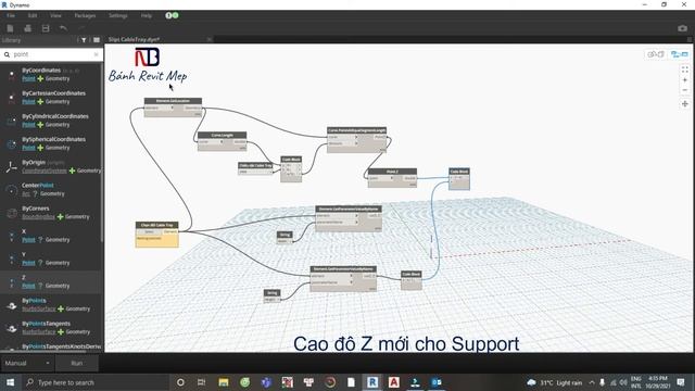 CABLE TRAY SUPPORT TỰ ĐỘNG - DYNAMO REVIT MEP смотреть онлайн