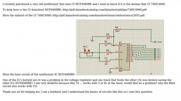Electronics: Possibility to change IC HCF4060BE to IC 74HC4060