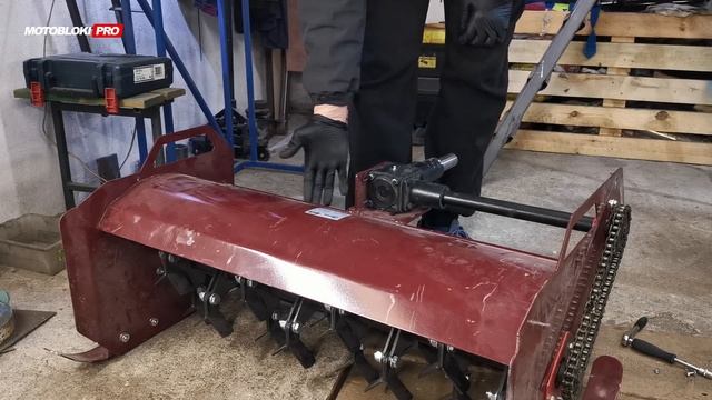 Мульчер для мотоблока МТЗ Беларус и Агат, Пахарь М-85, обзор мульчера смотреть онлайн