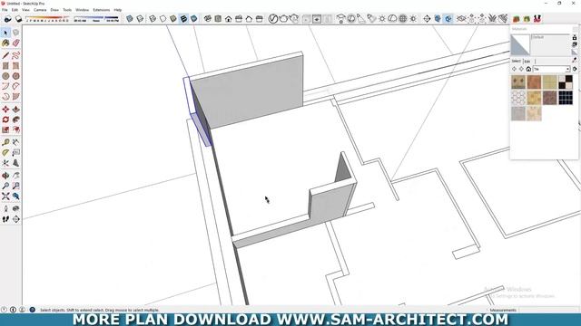Sketchup 2 Story House Plan 13x15m 4bedroom