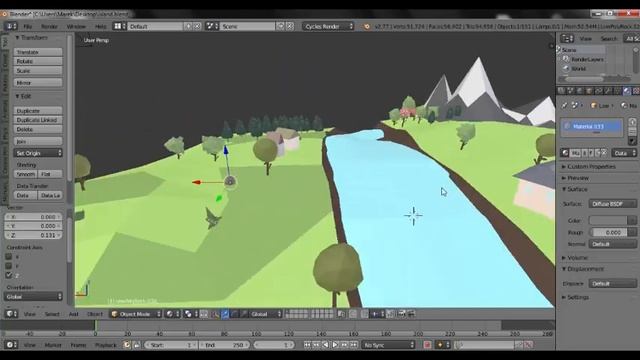 Low poly floating Island Blender Cycles 2.77 смотреть онлайн
