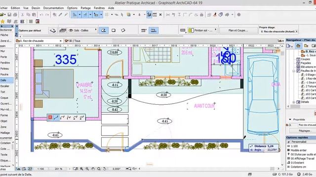 TUTO ArchiCad 19_Partie 9_Aménagement extérieur, verdure et maillage смотреть онлайн