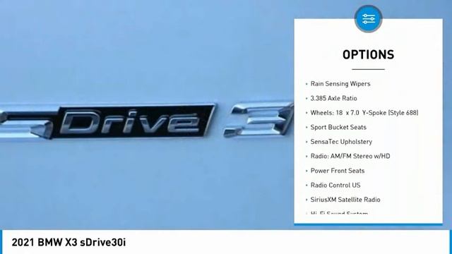 2021 BMW X3 sDrive30i FOR SALE in San Luis Obispo, CA B21357 смотреть онлайн