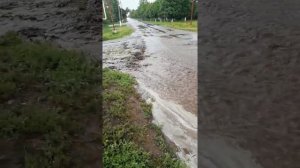 Последствия ливня в Верхнекаменском Донецкой обл.