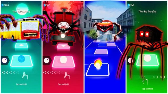 Bus Eater VS Choo Choo Charles VS Mcqueen Eater VS House Head | Tiles Hop EDM Rush смотреть онлайн