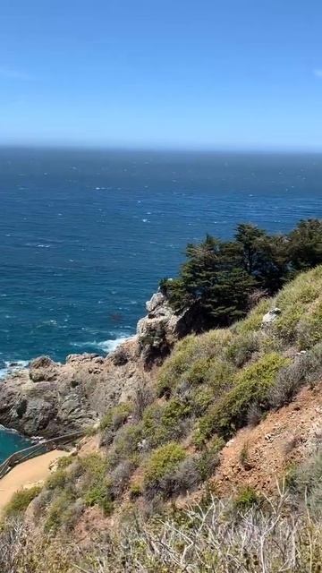 McWay Falls, Big Sur - Waterfall In The Ocean! #shorts